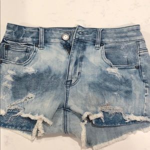 AE denim shorts